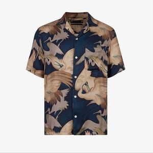 Allsaints Wader Relaxed Fit Hawaiian Shirt
